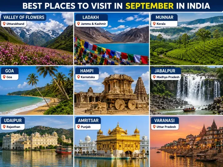 Best Places to Visit in September in India: Top Destinations for a Refreshing Holiday